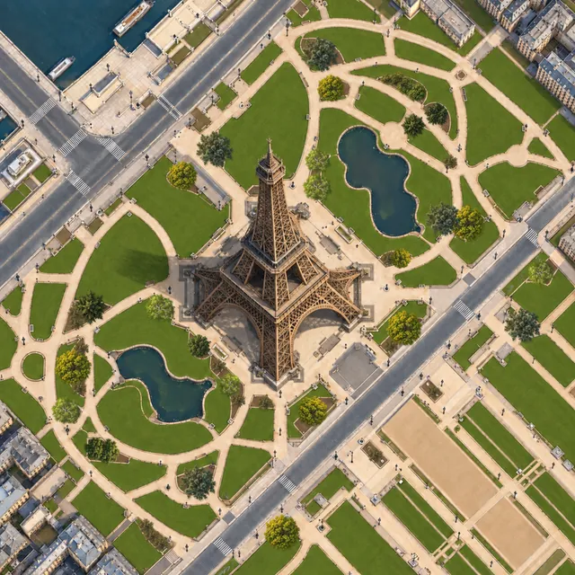 Paris mit intakter Vegetation