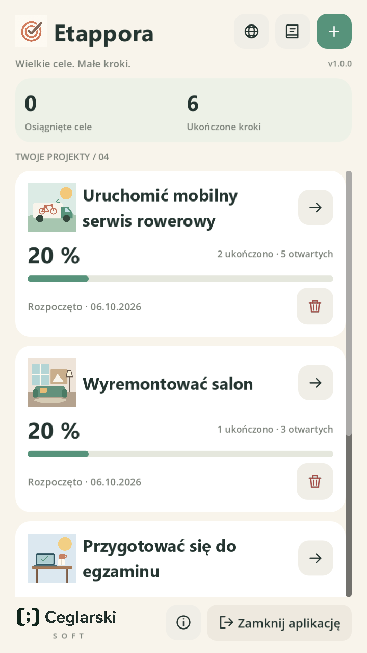 Cztery życiowe plany. Jeden jasny następny krok.